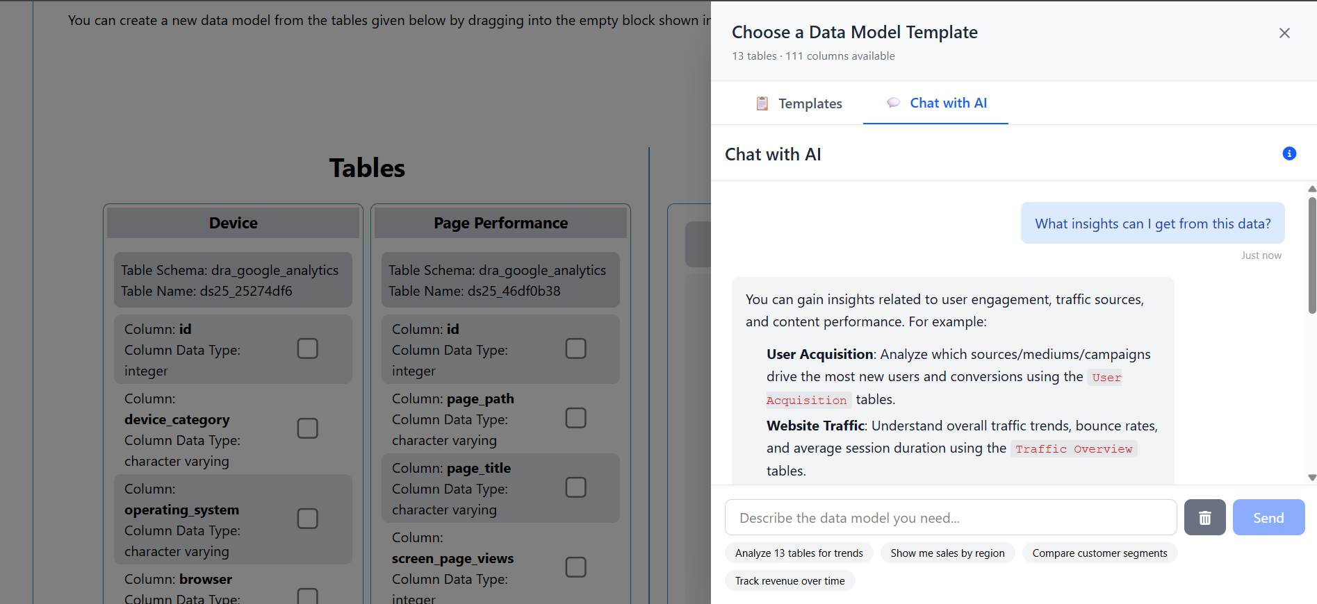 AI Data Modeler | Data Research Analysis Marketing Intelligence Platform