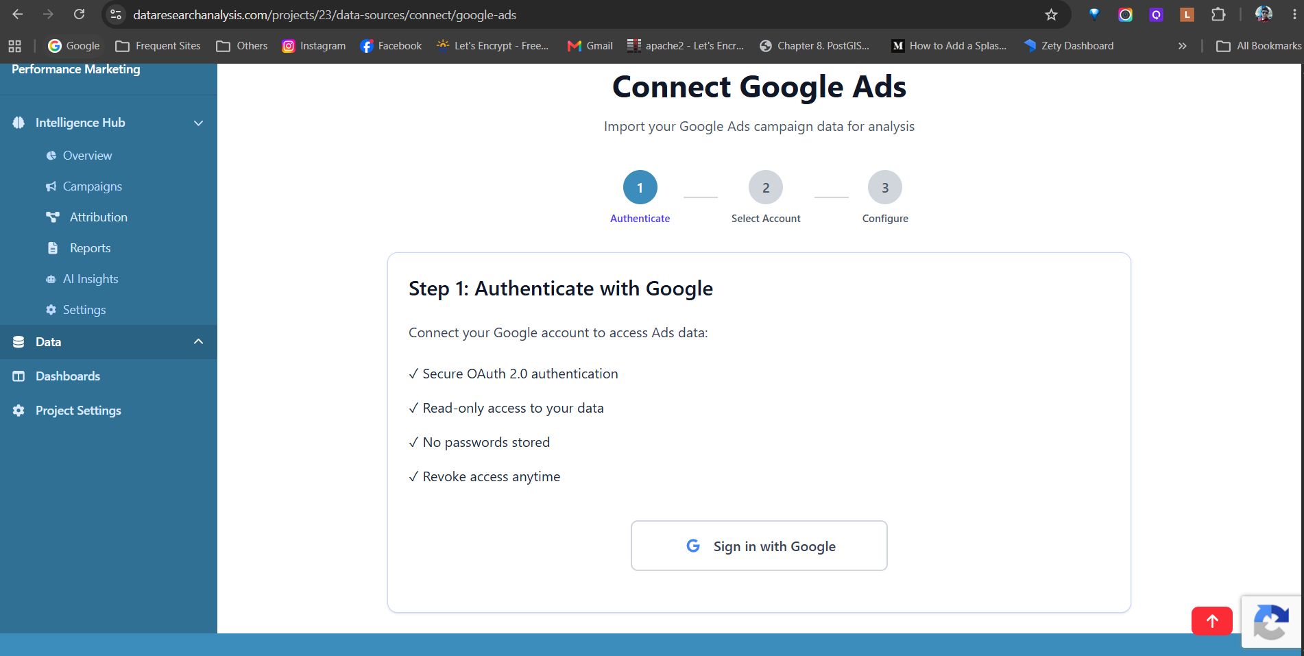 Connect to Google Ads | Data Research Analysis